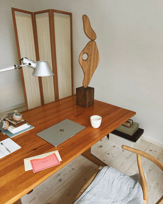 Josefine Meyer Office with Balanced Sculpture from Kristina Dam Studio